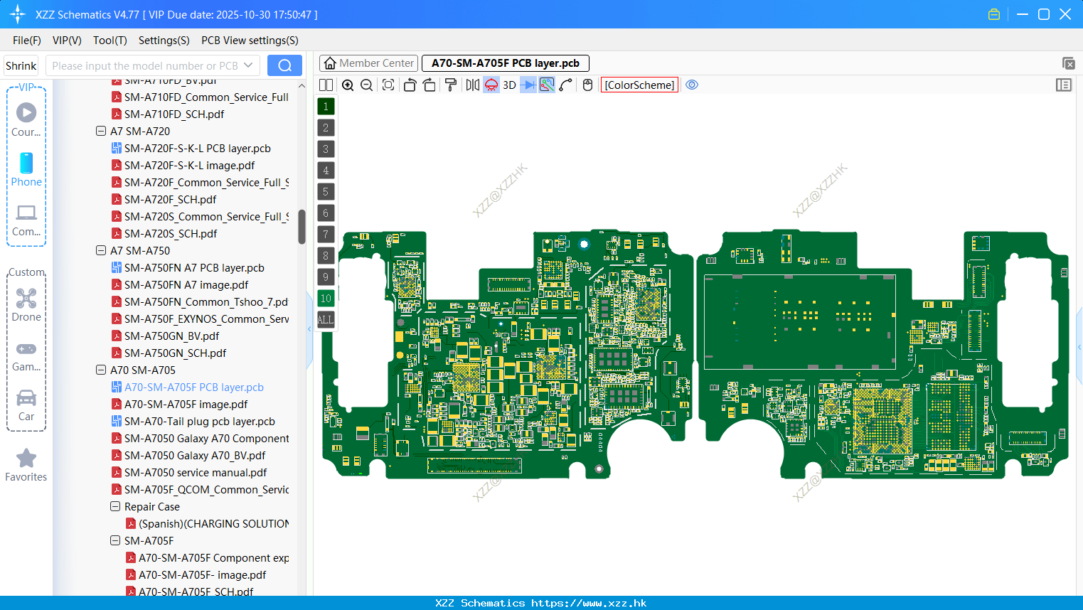 Samsung A70-SM-A705F PCB Layer